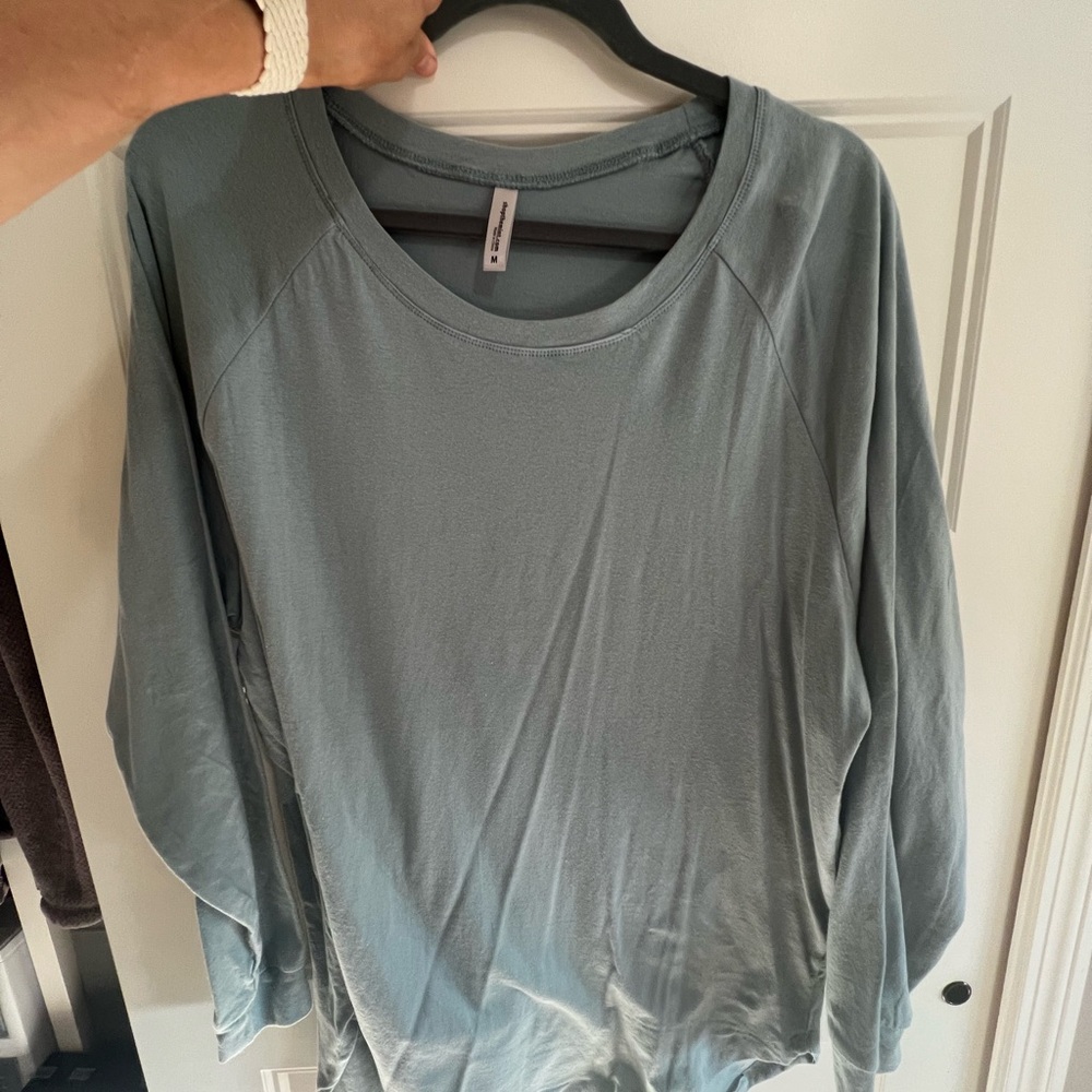 Mint Green Oversized Long Sleeve Top
